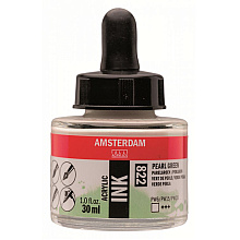 Жидкий акрил "Amsterdam", 822 перламутровый зеленый, 30 мл, банка