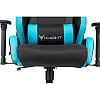 Кресло игровое Бюрократ Knight Thunder 5X экокожа, черный, голубой, металл - 10