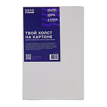 Холст на картоне "Стихия", 10х15 см, 100% хлопок, 280 г/м2, акриловый грунт, мелкое зерно