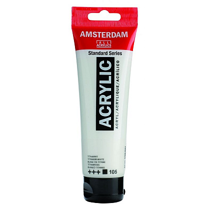 Краски акриловые "Amsterdam", 105 белила титановые, 120 мл, туба