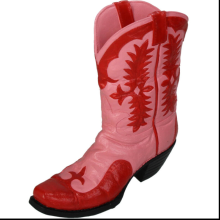 Ваза "Cowboy Boot", полирезина, красный