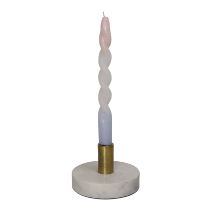 Набор столовых свечей "Twisted Candle", 4шт/уп., светло-розовый, белый - 2