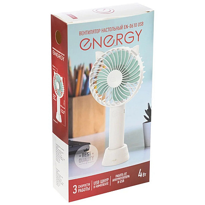 Электровентилятор настольный Energy "EN-0610 USB", белый  - 4