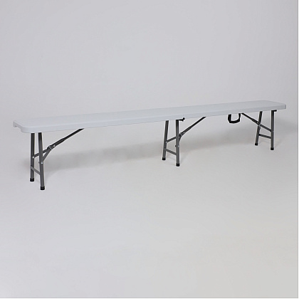 Скамья складная Bench AKS тип 2, 2400х300х430 мм, белый - 2
