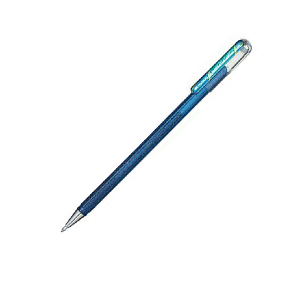 Ручка гелевая "Dual Metallic", 1.0 мм, голубой, стерж. голубой