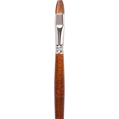 Кисть "Escoda Versatil Brush L/H", синтетика, темно-коричневый, плоская, №12 - 2