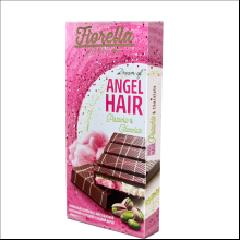 Шоколад молочный "Fiorella. Angel Hair", 150 г, с начинкой из фисташки и пишмание