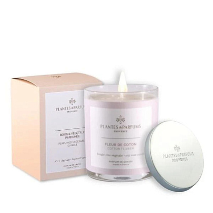 Свеча ароматическая PLANTS&PARFUMS "Cotton Flower", 180 гр., подарочная упаковка - 3