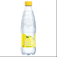 Вода питьевая "Bonaqua", газированная, вкус лимона, 0.5 л