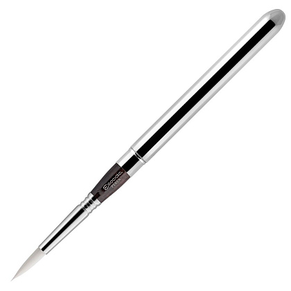Кисть "Escoda Perla 1438", синтетика белая, круглая, складная, №2