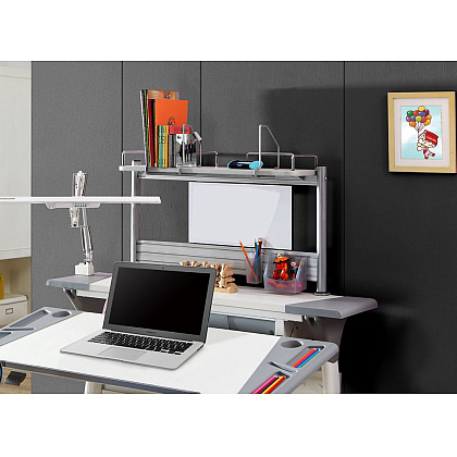 Полка Comf-Pro MINI SMART задняя, 840х620х240 мм, дуб белый, c доской белой - 4