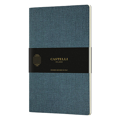Блокнот Castelli Milano "Harris Maple Red", A5, 32 листа, линейка, серый
