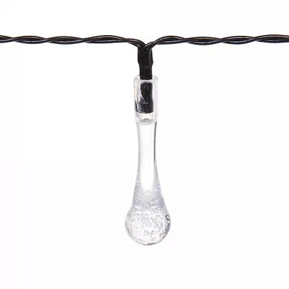 Гирлянда уличная "Капля рося", 3 м, 20 LED, тепло белый, солнечная батарея - 8