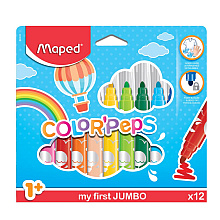 Фломастеры Maped "Color Peps Jumbo", 12 шт