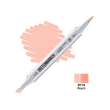 Маркер перманентный двусторонний "Sketchmarker", R114 персик