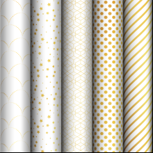 Бумага декоративная в рулоне "Pattern on white" 1*0,7 м, ассорти