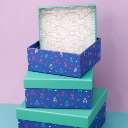 Коробка подарочная "Gift", 19х19х9.5 см, картон - 4