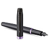 Ручка перьевая Parker "IM Vibrant Rings F315", M, черный, фиолетовый, патрон синий - 3
