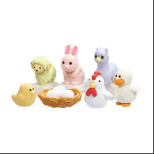 Набор ластиков "IWAKO Chicken and Friends", 7 шт, ассорти