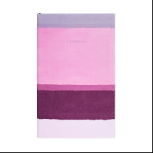 Блокнот "Stripes bubblegum", А4, 96 листов, линейка, розовый, срез разноцветный