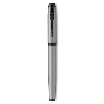 Ручка перьевая Parker "IM Achromatic F317", F, серый, черный, патрон синий - 3