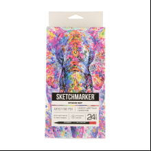 Ручка капиллярная "Sketchmarker Artist fine pen Studio", 24 шт