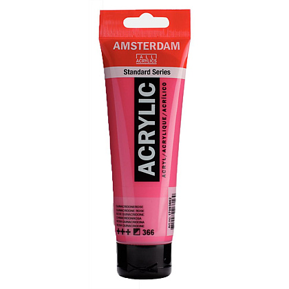 Краски акриловые "Amsterdam", 366 квинакридон розовый, 120 мл, туба