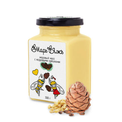 Медовый мусс "МарьЯжъ" с кедровыми орешками, 300 гр