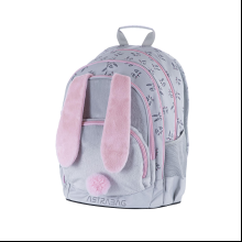 Рюкзак школьный "Honeybunny", серый, розовый