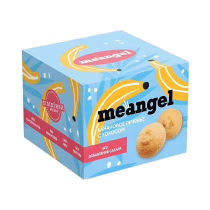 Печенье "MeAngel", 100 гр, банановое с кокосом