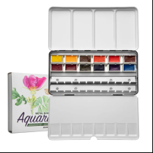Краски акварельные "Aquarius. Botanical Set by Izabela Wolska-Kuśmider", 12 цветов, кюветы