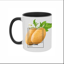 Кружка керамическая "Pantone. Belarus", 320 мл, белый, черный