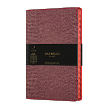 Блокнот Castelli Milano "Harris Red", A5, 120 листов, линейка, бордовый