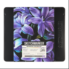 Набор карандашей цветных "Sketchmarker Ботаника", 24 цвета, в металлической коробке