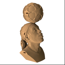 Пазл картонный 3D "Бюст Рональдиньо"