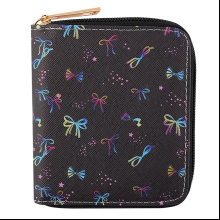 Кошелек "Bow style", 12х10 см, кожзам, черный