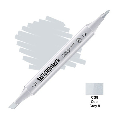 Маркер художественный "Brushmarker", двухсторонний, CG8 серый прохладный 8