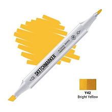 Маркер художественный "Brushmarker", двухсторонний, Y42 яркий желтый