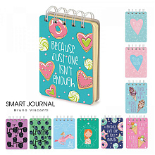 Блокнот "Smart Journal", A7, 108 листов, линованный, ассорти