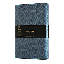 Блокнот Castelli Milano "Harris Slate Blue", A5, 120 листов, линейка, синий