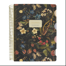 Книга записная "Flora. Лесные ягоды", В5, 120 листов, клетка, линейка, точка, черный