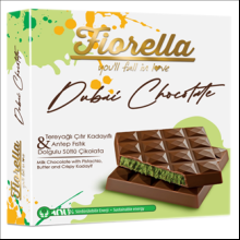 Шоколад молочный "Fiorella. Dubai Chocolate", 60 г, с начинкой из фисташки и кадаифа