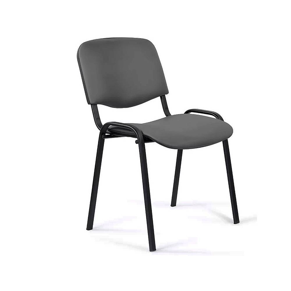Стул для посетителей ИЗО BLACK, ткань, серая C-38