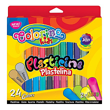 Пластилин для детской лепки Colorino, 24 цвета, круглый