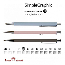 Карандаш автоматический "SimpleGraphix", 0.5 мм, ассорти