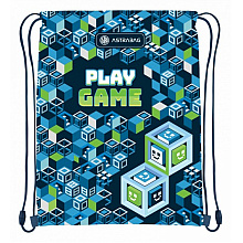 Мешок для обуви "Play game", 33.5x41x1.5 см, синий