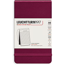 Блокнот "Leuchtturm1917. Portrait Pocket", А6, 94 листа, линейка, красный портвейн