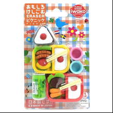 Набор ластиков "IWAKO Picnic", 6 шт, ассорти