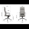 Кресло компьютерное EVERPROF Tokyo, экокожа, серый, металл - 4