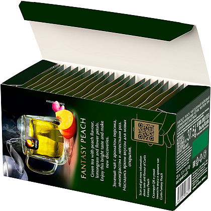 Чай "Curtis" Fantasy Peach, 25 пакетиковx1.5 г, зеленый - 6